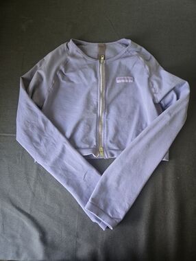 Lavender Zip-Front Kids Jacket